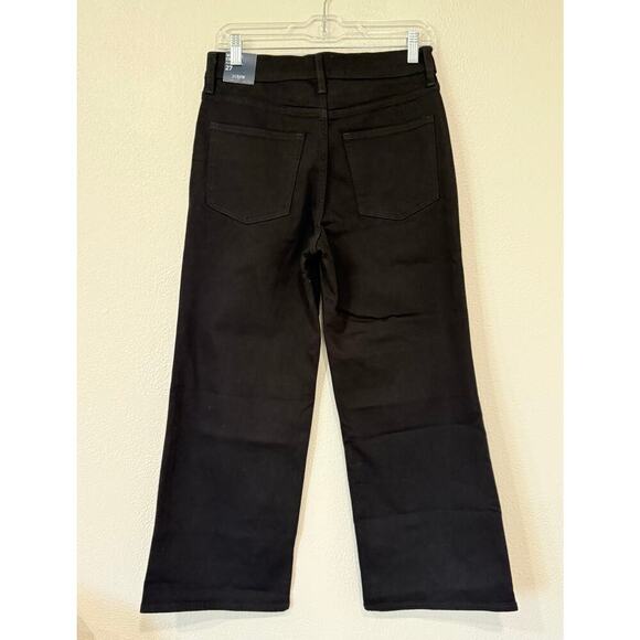 NWT J.Crew Cropped Wide Leg Black Jean in All Day Stretch CB371 Size 27 - Picture 5 of 6